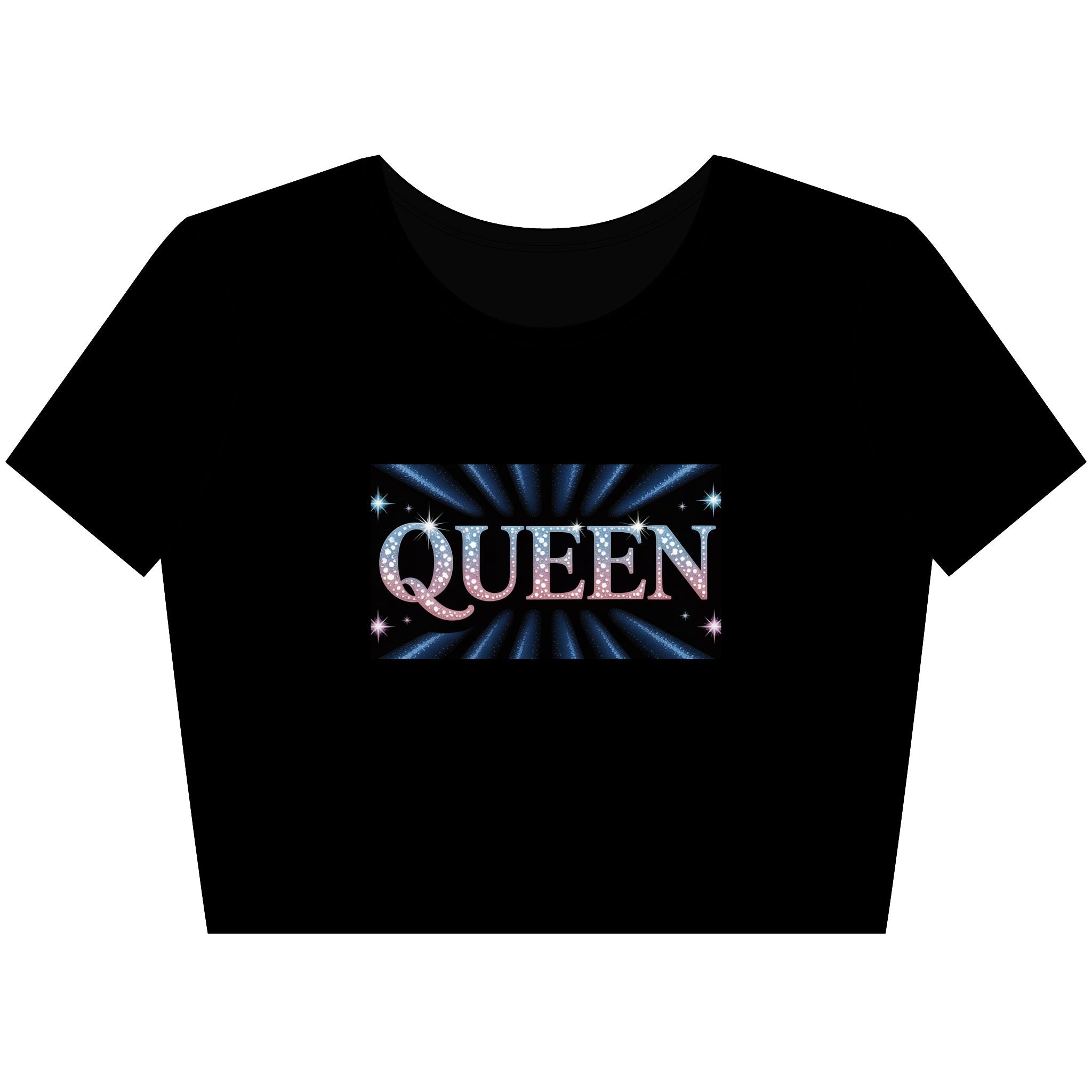 Sparkling Queen Crop Tee | Stylish Women's Top, Trendy Streetwear