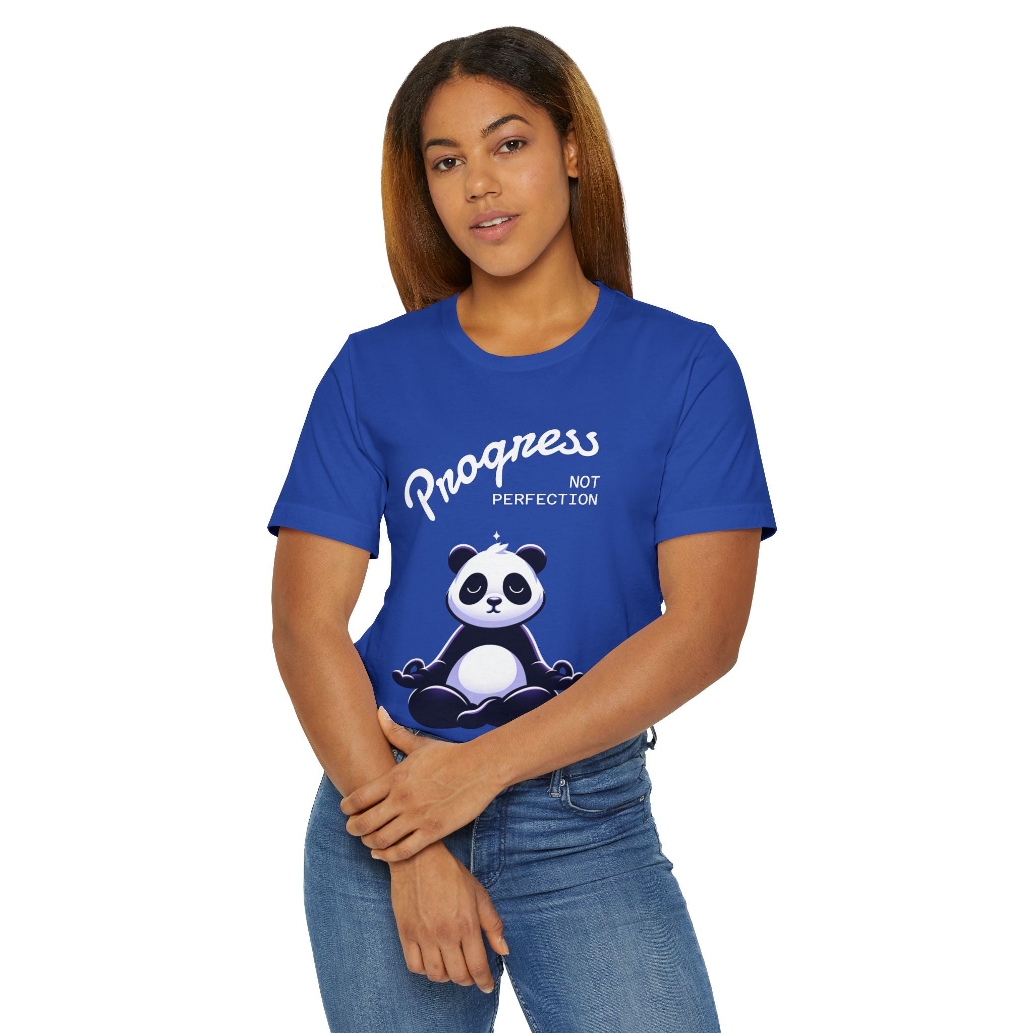 Progress Not Perfection T-Shirt | Unisex Jersey Tee for Relaxation, Motivational Gift, Casual Wear