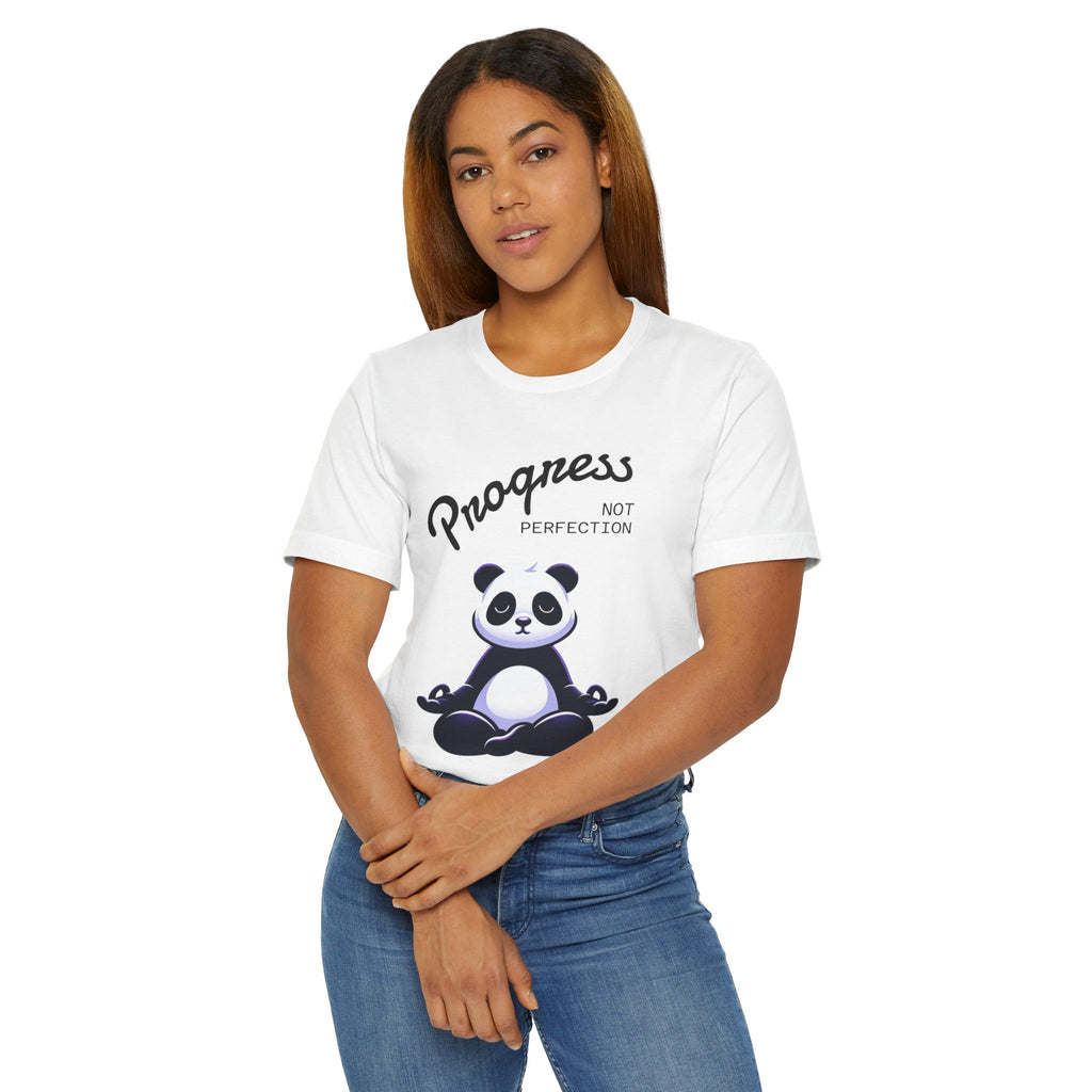 Progress Not Perfection T-Shirt | Unisex Jersey Tee for Relaxation, Motivational Gift, Casual Wear