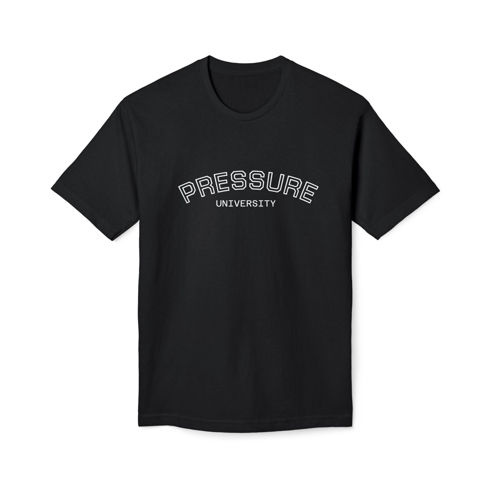 Unisex Midweight T-Shirt – Pressure University Design, Graphic Tee, Trendy Fashion, Made in USA