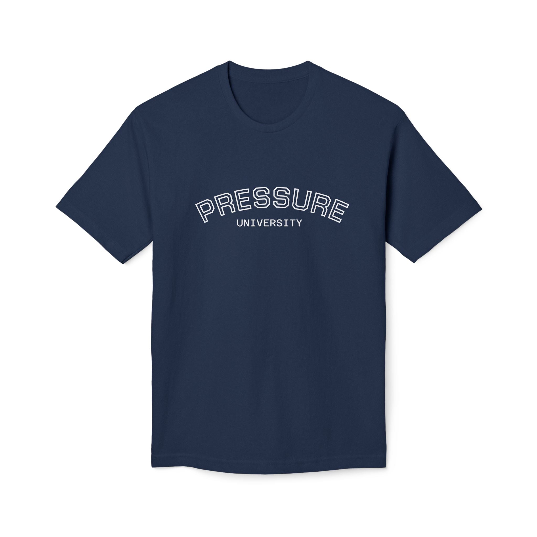 Unisex Midweight T-Shirt – Pressure University Design, Graphic Tee, Trendy Fashion, Made in USA