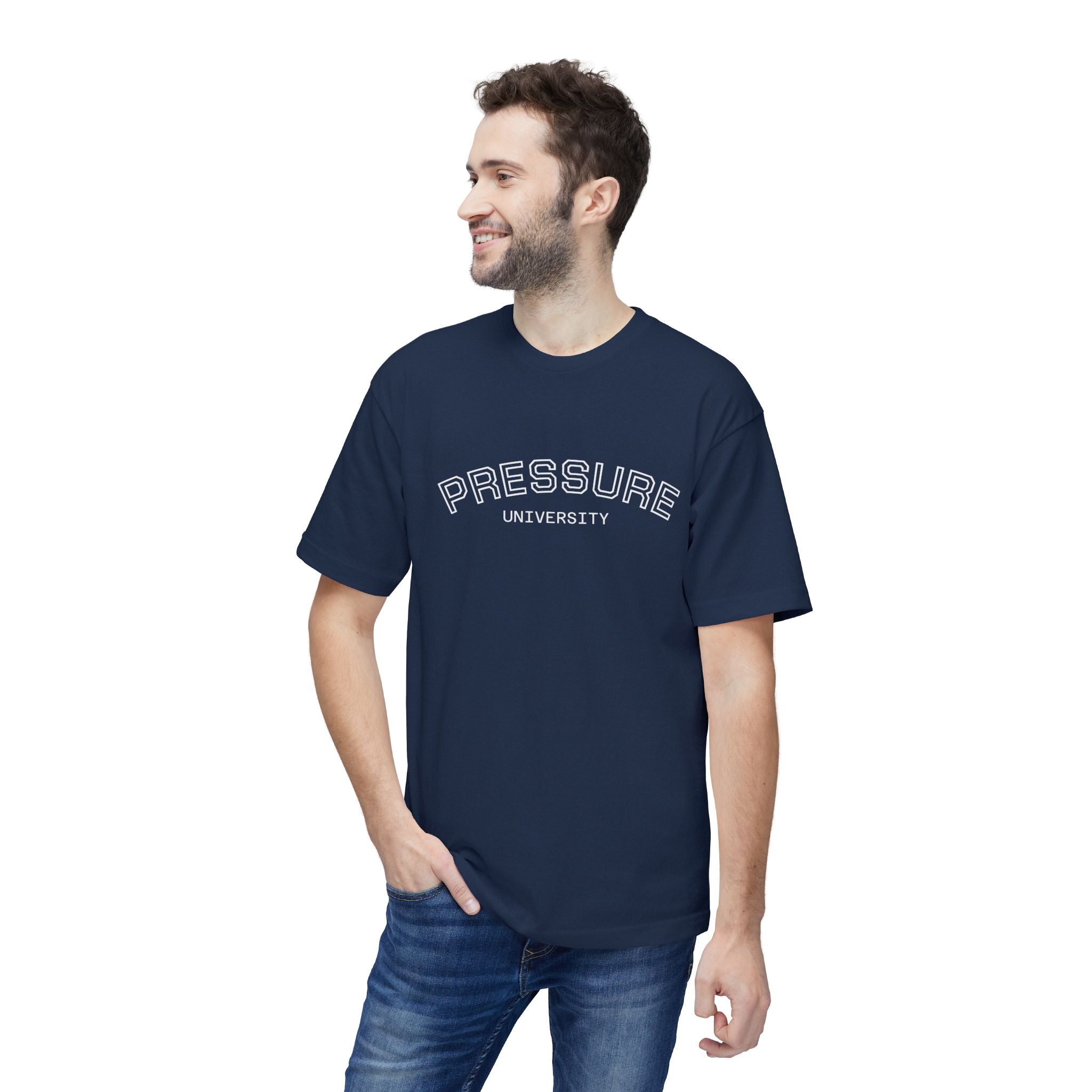 Unisex Midweight T-Shirt – Pressure University Design, Graphic Tee, Trendy Fashion, Made in USA