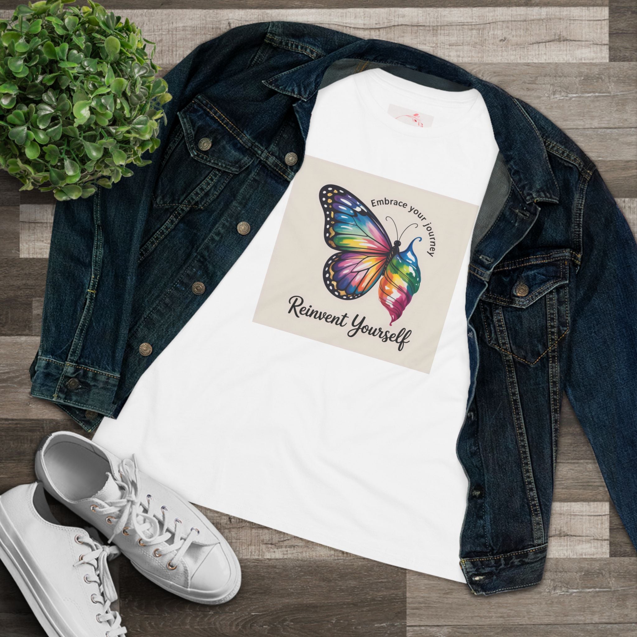 Colorful Butterfly Empowerment Tee, Gift for Her, Positive Vibes Top